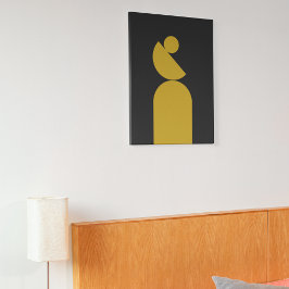 Evenwichtige Mid Century Circle Canvas Afdruk