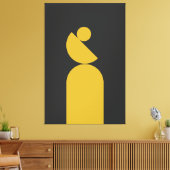 Evenwichtige Mid Century Cirkel Canvas Afdruk (Insitu (Woonkamer))