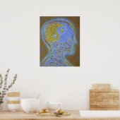 Evenwichtige Mind Paars en Goud Poster (Keuken)