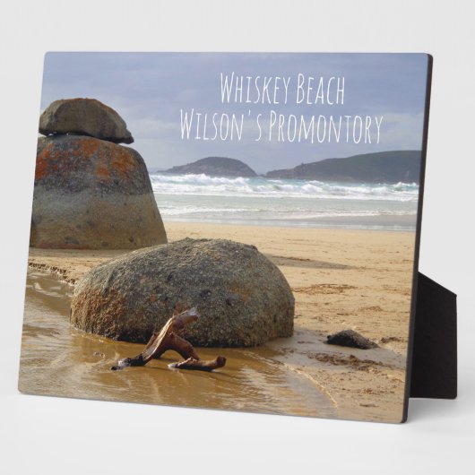 Evenwichtige Rocks en Driftwood op Australische st Fotoplaat (Zijkant)