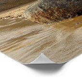 Evenwichtige Rocks en Driftwood op Australische st Poster (Hoek)