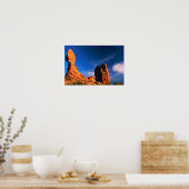Evenwichtige Rots bij Zonsondergang Poster (Keuken)