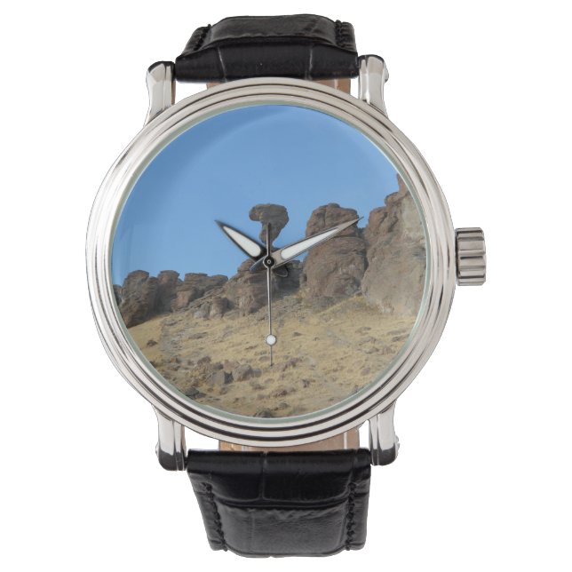 Evenwichtige Rots Idaho Foto Horloge (Voorkant)