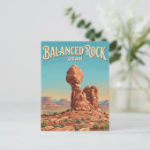 Evenwichtige Rots Moab Utah Briefkaart (Staand voorkant)