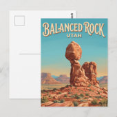 Evenwichtige Rots Moab Utah Briefkaart (Voorkant / Achterkant)