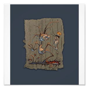 Evenwichtige slak, foto's afdrukken foto afdruk