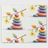 Evenwichtige stenen cadeaupapier (Vlak)
