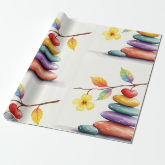 Evenwichtige stenen cadeaupapier