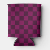 Evenwichtige visuals met maroon dambordpatroon blikjeskoeler (Voorkant)