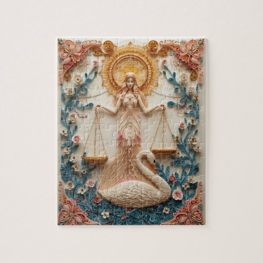 Evenwichtige Weegschaal - Papier Quilling Legpuzzel (Verticaal)