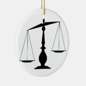 Evenwichtige weegschalen keramisch ornament (Rechts)