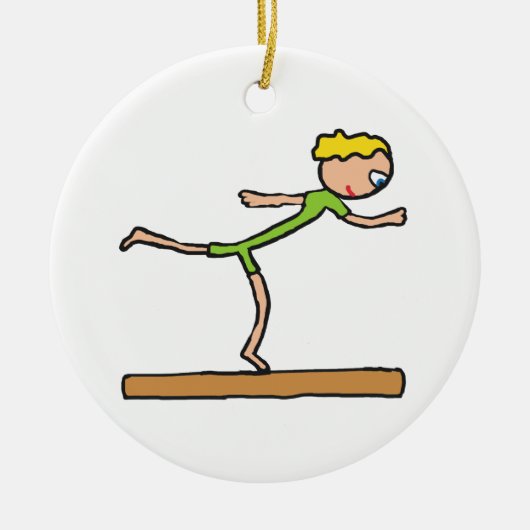 evenwichtsbalk keramisch ornament (Voorkant)