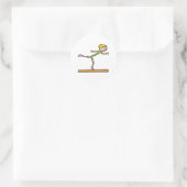 evenwichtsbalk ronde sticker (Tas)