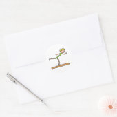 evenwichtsbalk ronde sticker (Envelop)