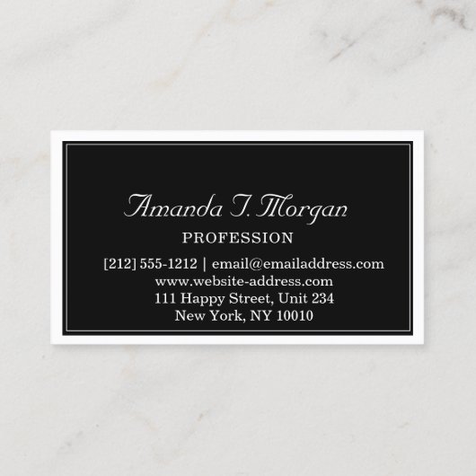 Evenwichtsbord Diamond Black White Visitekaartje (Achterkant)