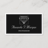 Evenwichtsbord Diamond Black White Visitekaartje (Voorkant)