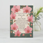 Ever After Orchid foto bruiloft uitnodiging (Staand voorkant)