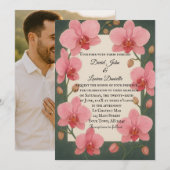 Ever After Orchid foto bruiloft uitnodiging (Voorkant / Achterkant)