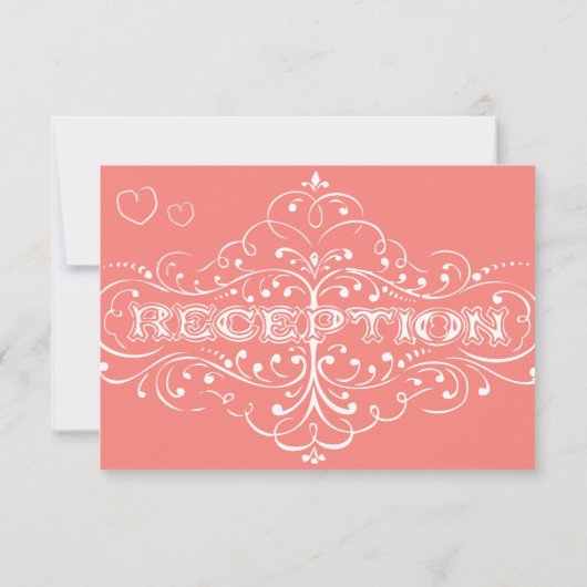 Ever After Peach Chalkboard Response Kaart (Achterkant)