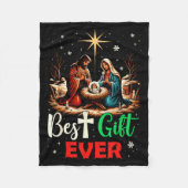 Ever Christmas Cool Jesus Nativity Scene Christian Fleece Deken (Voorkant)