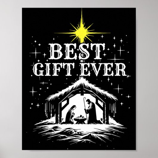 Ever Christmas Cool Jesus Nativity Scene Christian Poster (Voorkant)