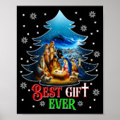 Ever Christmas Jesus Nativity Scene Merry Christma Poster (Voorkant)