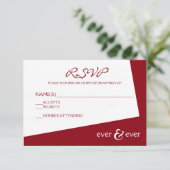 Ever & Ever Burgundy Hoek - RSVP Kaart (Staand voorkant)