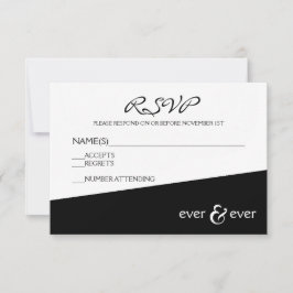 Ever & Ever Zwarte Hoek - RSVP Kaart