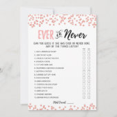 Ever or Never Editable Vrijgezellenfeest game Kaar Kaart (Voorkant)