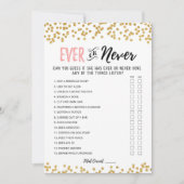 Ever or Never Editable Vrijgezellenfeest game Kaar Kaart (Voorkant)