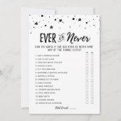 Ever or Never Editable Vrijgezellenfeest game Kaar Kaart (Voorkant)