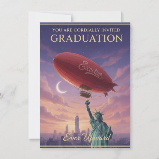 Ever Upward - Graduation Invitations Kaart (Voorkant)