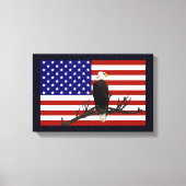 Ever Vigilant Bald Eagle Canvas Afdruk (Voorkant)
