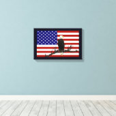 Ever Vigilant Bald Eagle Canvas Afdruk (Insitu (Houten vloer))