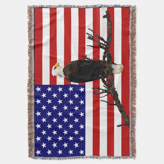 Ever Vigilant Bald Eagle Deken (Voorkant Verticaal)