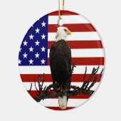 Ever Vigilant Bald Eagle Keramisch Ornament (Links)
