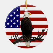 Ever Vigilant Bald Eagle Keramisch Ornament (Achterkant)