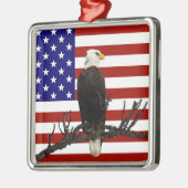 Ever Vigilant Bald Eagle Metalen Ornament (Links)