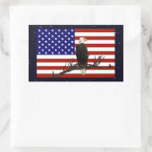 Ever Vigilant Bald Eagle Rechthoekige Sticker (Tas)