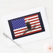 Ever Vigilant Bald Eagle Rechthoekige Sticker (Envelop)
