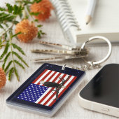 Ever Vigilant Bald Eagle Sleutelhanger (Voorkant Rechts)