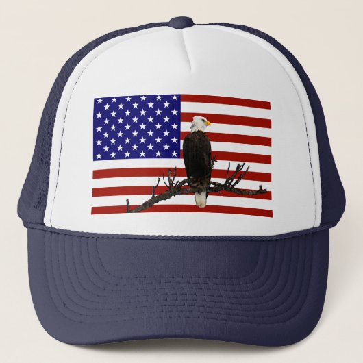 Ever Vigilant Bald Eagle Trucker Pet (Voorkant)
