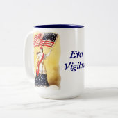 "Ever Vigilant"  patriottisch Tweekleurige Koffiemok (Voorkant links)