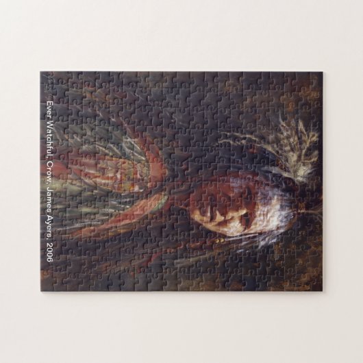 Ever Watchful, inheemse Amerikaanse krijger puzzel Legpuzzel (Horizontaal)