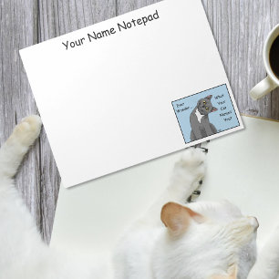 Ever Wonder Curious Cat Blue Notitieblok