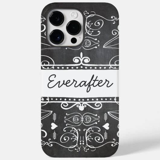 Everafter Chalkboard Typography Art Case-Mate iPhone Case (Achterkant)