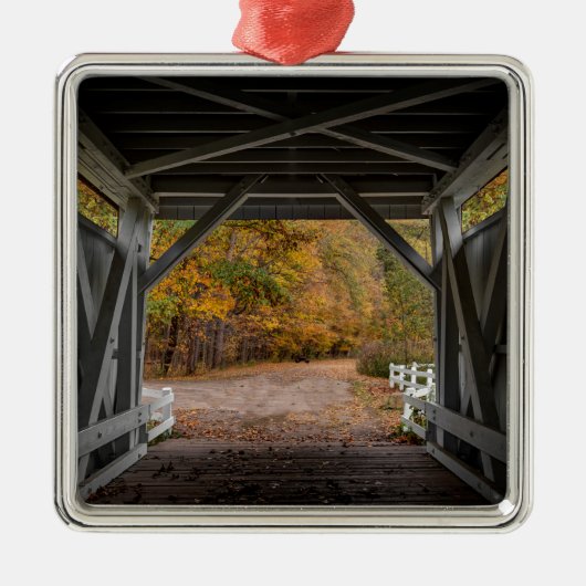 Everatt Road Covered Bridge Metalen Ornament (Voorkant)