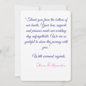 EverBloom Huwelijk Elegantie Dank u Kaart (Achterkant)