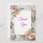 EverBloom Huwelijk Elegantie Dank u Kaart (Voorkant)