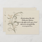 Everduurzame - Bereavement Dank u, Notecard Bedankkaart (Voorkant / Achterkant)